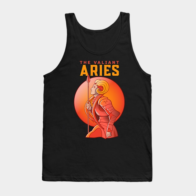 Aries Zodiac Sign The Valiant Tank Top by Science Puns